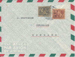 Portugal Air Mail Cover Sent To Denmark 1956 - Cartas & Documentos