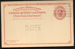 UY11m Message Card Burlington VT - New York NY 1924 - 1921-40