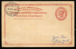 UY11r Reply Card Lausanne SWITZERLAND - New York NY 1944 - 1921-40