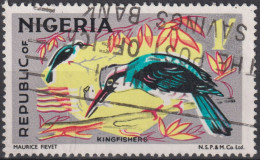 1971 Nigeria ° Mi:NG 183C, Sn:NG 264, Yt:NG 227C, Blue-breasted Kingfisher (Halcyon Malimbica) - Nigeria (1961-...)