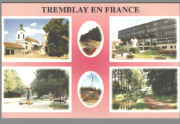 CPM 93 - Tremblay En France - Eglise Saint Médard - Hôtel De Ville - Parc Urbain - Canal De L'Ourc - Tremblay En France