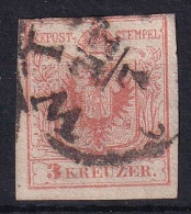 MiNr. 3 Österreich 1850, 1. Juni/1854. Freimarken: Wappenzeichnung - Gebraucht