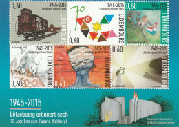 Luxembourg 2015 70th Anniv. Of End Of World War II- Luxemburg Remembers S/S** Mi BL35, Sn 1407, Yt F1989, Sg MS2048 - Nuovi