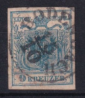 MiNr. 5 Österreich 1850, 1. Juni/1854. Freimarken: Wappenzeichnung - Gestempelt BODENBACH - Gebraucht