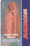 MALTA(chip) - WTDC/Costume In Malta Exhibition, Tirage 20000, 03/98, Used - Malte