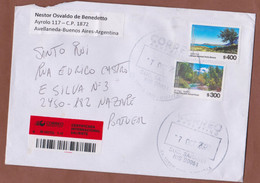 Cover Letter Posted From Argentina To Portugal (registered) With Stamps 2020 - Cartas & Documentos