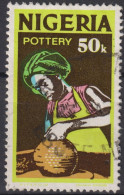 1977 Nigeria ° Mi:NG 287IIX, Sn:NG 305b,Yt:NG 324J, Pottery - Imprint In Lime Green, Keramik - Impressum In Limettengrün - Nigeria (1961-...)