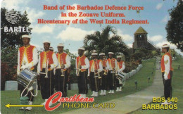 BARBADOS ISL.(GPT) - Defense Force Band, CN : 16CBDB/B, Tirage %34600, Used - Barbados