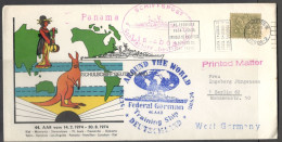 Portugal.   Federal German Training Ship “Deutschland” 1974. Around The World.    Special Cancellation On Special Cover. - Cartas & Documentos