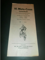 Moto Cross Leutersbach 16.09.1973  , Motocross , Rennsport , DDR , Programm , Rennprogramm , Programmheft , Program !!! - Motos