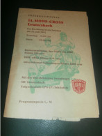 Moto Cross Leutersbach 19.07.1981 , Motocross , Rennsport , DDR , Programm , Rennprogramm , Programmheft , Program !!! - Motor Bikes