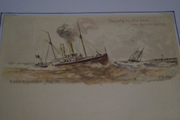 Carte Paquebot 1899,Le Rapide,timbré 5 C. Vert Jaune ,état Neuf Pour Collection - Passagiersschepen