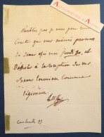 ● Octave De Ségur évoque Pierre Baour Lormian (poète Académicien) Billet Lettre Autographe - Né à Paris En 1870 - Politiques & Militaires