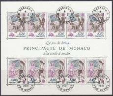 CEPT 1989 Monaco Yvertnr° Bloc 46 (o) Oblitéré Used Cote 17 € Jeux D' Enfants Kinderspelen - 1989