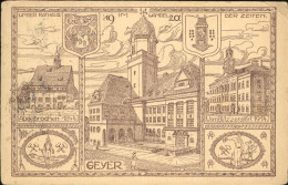 41393206 Geyer Rathaus Wandel Der Zeiten Kuenstlerkarte 1914 Geyer - Geyer