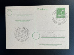 GERMANY 1948 POSTCARD NIESKY 23-05-1948 DUITSLAND DEUTSCHLAND SST KREISPARTEISCHULE HERBERT BALZER - Ganzsachen