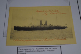 Carte Paquebot 1906, Le Princesse Elisabeth,timbré 5 C. Vert-Jaune ,état Neuf Pour Collection - Passagiersschepen
