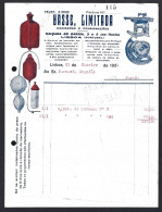 Haid & Neu Sewing Machine. Hospital Rubber Bags. Invoice Hasse, Lda 1931.Rubberen Ziekenhuiszakken. Factuur Hasse, Lda 1 - Portugal