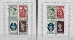 Luxembourg - Luxemburg - Timbres  2  Bloc     1946   Mutilés De Guerre   CACHET  FDC   Très Rare - Blocks & Sheetlets & Panes