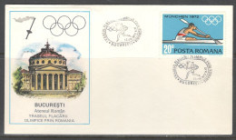 Romania. The Journey Of The Torch For The XX Munich Olympics 1972. Bucuresti, 13.08.1972  Special Cancellation - Briefe U. Dokumente