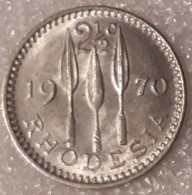 Rhodesia REPUBLIC: 2 1/2 CENT /3 PENCE 1970  VERY RARE TYPE In Brilliant  UNC !! KM 11 - Rhodesia