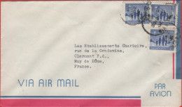 CANADA - 1964 - 3x 5c Christmas - Air Mail - Viaggiata Da ???? Per Clermont-Ferrand, France - Brieven En Documenten
