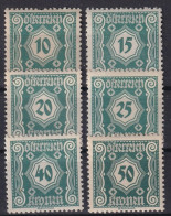 AUSTRIA 1922 - MLH/MNH - ANK 112-117 - PORTO - Segnatasse