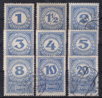 AUSTRIA 1919/21 - Canceled/MLH - ANK 84x-92x - PORTO - Taxe