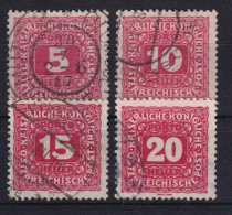 AUSTRIA 1916 - Canceled - ANK 47-50 - PORTO - Taxe