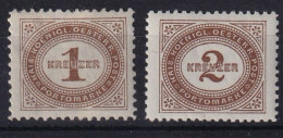 AUSTRIA 1894/95 - MLH - ANK 1, 2 - PORTO - Postage Due