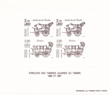 Epreuves Des Timbres -- Journée Du Timbre 1986 Et 1987 - Luxeproeven