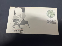 17-1-2024 (1 X 23) New Zelanad - 1988 FDC - Kiwi Bird Round Shape Stamp - FDC