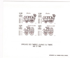 Epreuves Des Timbres -- Journée Du Timbre 1987 Et 1988 - Epreuves De Luxe
