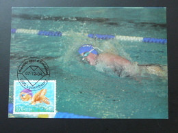 Carte Maximum Card Natation Swimming Luxembourg 2004 - Natación