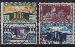 FRANCE 1924 - Canceled - YT 210, 212, 213, 215 - Oblitérés