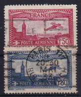 FRANCE 1930 - Canceled - YT 5, 6 - Poste Aérienne - 1927-1959 Used