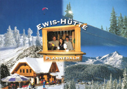 ROTTENMANN, PLANNERALM, MULTIPLE VIEWS, EWIS HUTTE, ARCHITECTURE, PENSION, SKI RESORT, AUSTRIA, POSTCARD - Rottenmann