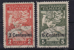 AUSTRIAN OCCUPATION IN ITALY 1918 - Canceled - ANK 24, 25 - Used Stamps