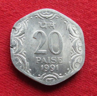 India 20 Paise 1991 H KM# 44 *VT Hyderabad Mint Inde Indien Indies - Inde