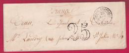 CAD BRIGADE FRANCAISE ARMEE ITALIE POUR CAEN CALVADOS LETTRE - Army Postmarks (before 1900)