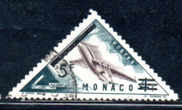 MONACO 1956 OVERPRINTED POSTAGE DUE STAMPS TAXE SURCHARGED 5f On 4f USED USATO OBLITERE' - Gebraucht