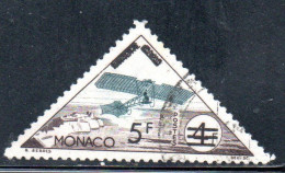 MONACO 1956 OVERPRINTED POSTAGE DUE STAMPS TAXE SURCHARGED 5f On 4f USED USATO OBLITERE' - Usados