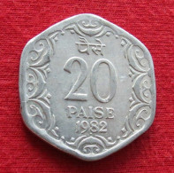 India 20 Paise 1982 B KM# 44 *VT Mumbai Mint Inde Indien Indies - Inde
