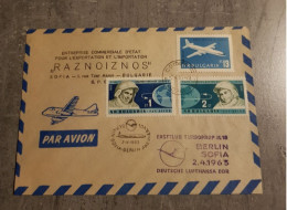 BULGARIA PAR AVION SPECIAL COVER "RAZNOIZNOS" SPACE-AVIATION CIRCULED WITH SPECIAL CANCELLED - Airmail