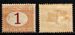 ITALIA REGNO - 1874 - SEGNATASSE - CIFRA DEL VALORE IN UN OVALE - 1 C. -  MH - Postage Due