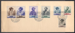 San Marino.   150th Anniversary Of The Birth Of Giuseppe Garibaldi. Stamps Sc. 404-410.   Cancellation On Souvenir Card. - Lettres & Documents