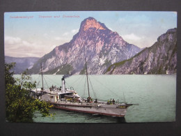 AK Traunsee B. Gmunden Traunstein Schiff Salzkammergut Dampfer Ca. 1915  /// D*57939 - Gmunden