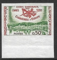 France  N°1244**.non Dentelé, Cannes, Etats Généraux Des Communes. RARE. - 1951-1960