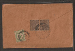 India 1937 K G V Th Stamps On Cover From Tamil Nadu To Malaya With Malayan Postal Union Postage Due Stamp On Cover (a170 - Briefe