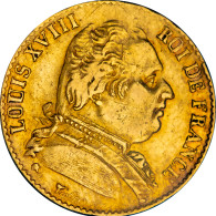 Restauration - 20 Francs Or Louis XVIII 1814 Bayonne - 20 Francs (gold)